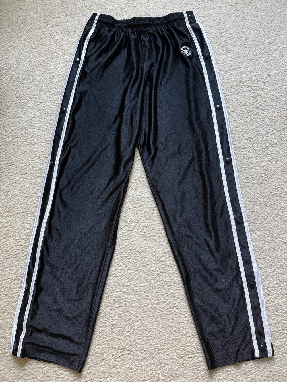 Black Converse Snap Track Pants (S)